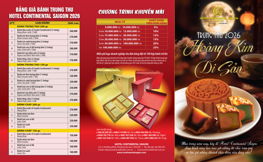 2026 MOON CAKE COLLECTION  - HOÀNG KIM DI SẢN